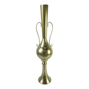 Διακοσμητικό βάζο δαπέδου Hra Inart μέταλλο σε χρυσή απόχρωση Φ20.3x94εκ