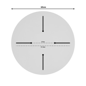 Επιφάνεια τραπεζιού Inspire pakoworld HPL γκρι cement Φ60εκ πάχους 12mm