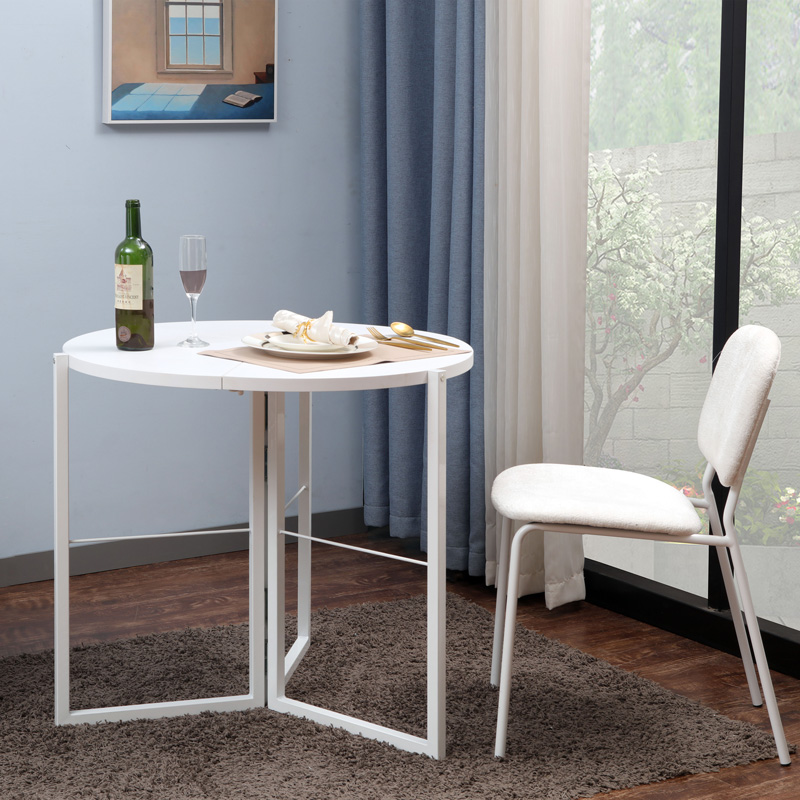 Τραπέζι Talen pakoworld σε λευκή απόχρωση Φ80x74εκ