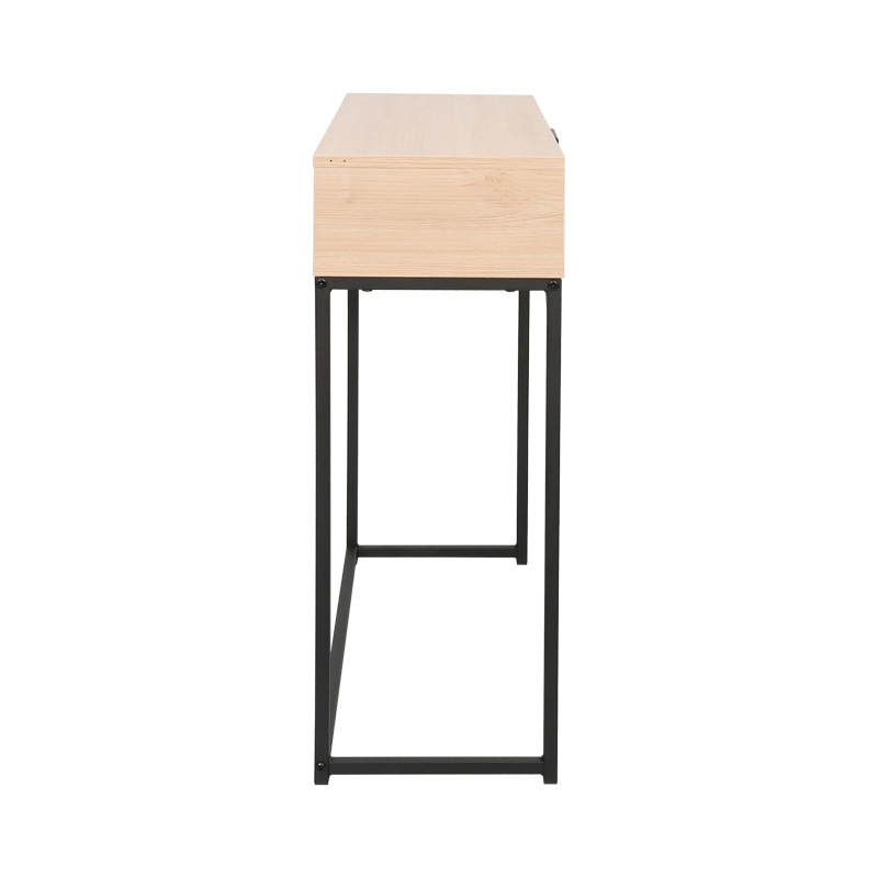 Κονσόλα Joumpa pakoworld με συρτάρι σε φυσική απόχρωση με μαύρο μέταλλο 80x28x76.5εκ