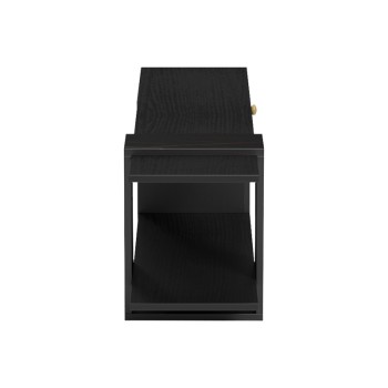 Έπιπλο τηλεόρασης Standi pakoworld σε μαύρο-μαύρο μαρμάρου απόχρωση 120x25x36.8εκ