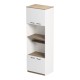Ντουλάπα κουζίνας Rowan pakoworld σε λευκή-sonoma απόχρωση 60x42x182εκ Ντουλάπα κουζίνας Rowan pakoworld σε λευκή-sonoma απόχρωση 60x42x182εκ