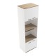 Ντουλάπα κουζίνας Rowan pakoworld σε λευκή-sonoma απόχρωση 60x42x182εκ Ντουλάπα κουζίνας Rowan pakoworld σε λευκή-sonoma απόχρωση 60x42x182εκ