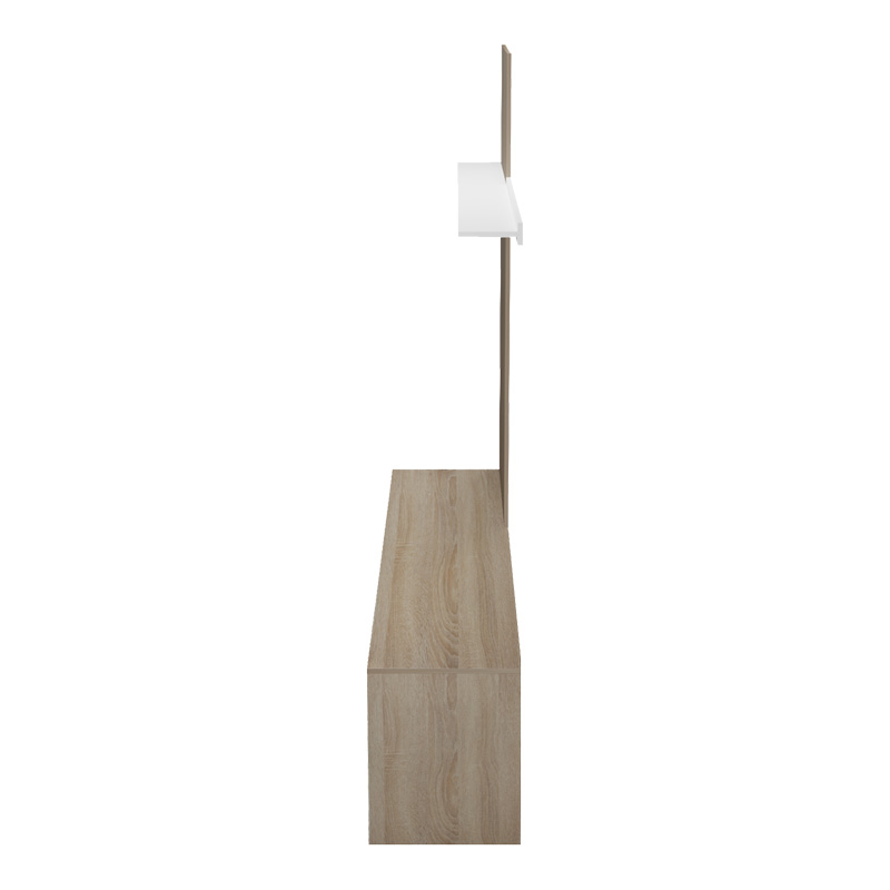 Σύνθετο σαλονιού Delfina pakoworld σε sonoma με λευκή απόχρωση 190x40x199.5εκ