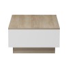 Τραπέζι σαλονιού Winey pakoworld σε sonoma-λευκή απόχρωση 90x60x31.5εκ