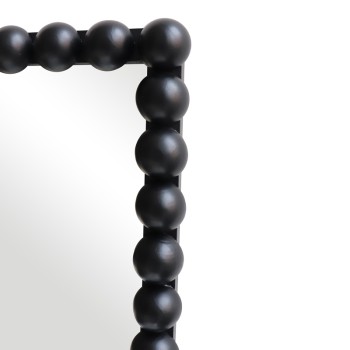 Καθρέπτης Ledalo pakoworld ξύλο σε μαύρη απόχρωση 45x4.5x130εκ