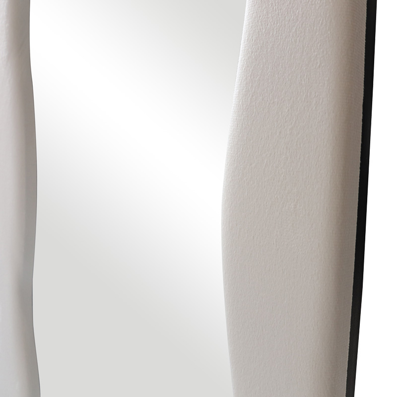 Καθρέπτης Lezour pakoworld βελούδο σε λευκή απόχρωση 50x5x170εκ