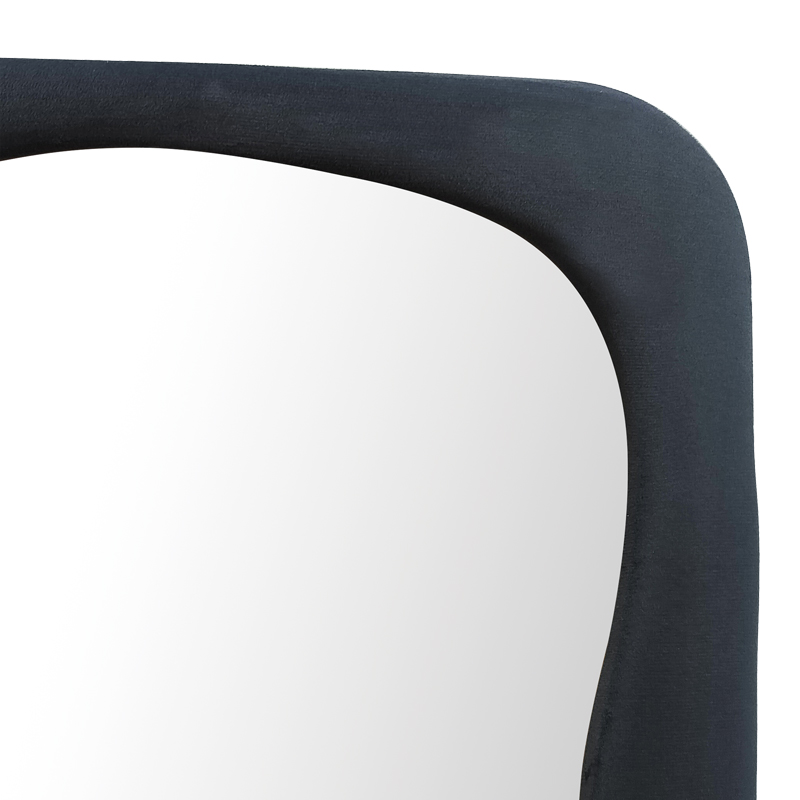 Καθρέπτης Lezour pakoworld βελούδο σε μαύρη απόχρωση 50x5x170εκ