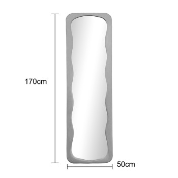 Καθρέπτης Lezour pakoworld βελούδο σε σάπιο μήλο απόχρωση 50x5x170εκ