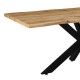 Tραπέζι Gilman pakoworld MDF sonoma-μαύρο 180x90x75εκ Tραπέζι Gilman pakoworld MDF sonoma-μαύρο 180x90x75εκ