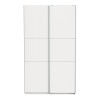 Ντουλάπα ρούχων Kawen pakoworld δίφυλλη με συρόμενες πόρτες λευκό 116.5x60x203εκ