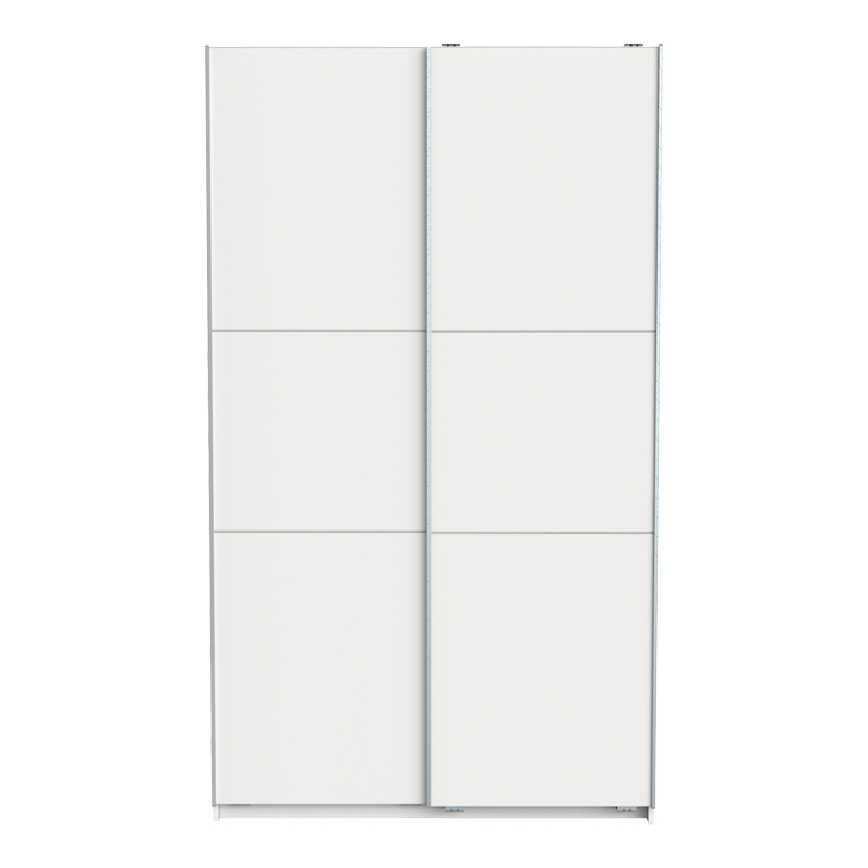Ντουλάπα ρούχων Kawen pakoworld δίφυλλη με συρόμενες πόρτες λευκό 116.5x60x203εκ