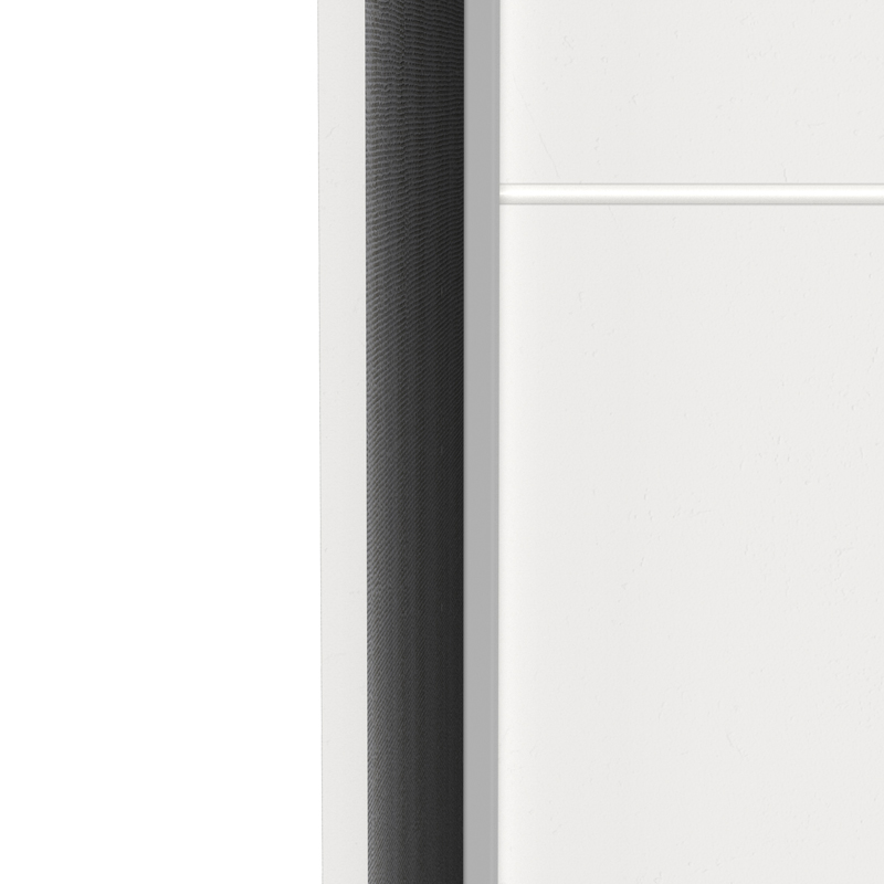 Ντουλάπα ρούχων Kawen pakoworld δίφυλλη με συρόμενες πόρτες λευκό 116.5x60x203εκ