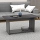 Τραπέζι Kumba pakoworld σε ανθρακί-wenge απόχρωση 80x40x42εκ