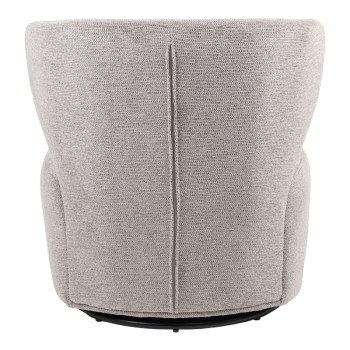 Πολυθρόνα Marelia pakoworld περιστρεφόμενη μπεζ ύφασμα 73x76x76εκ