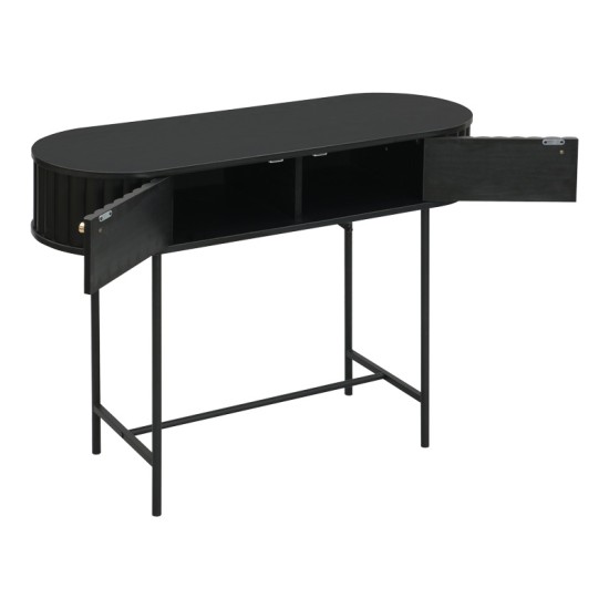 Κονσόλα Zakro pakoworld MDF-μέταλλο σε μαύρη απόχρωση 100x35x75εκ