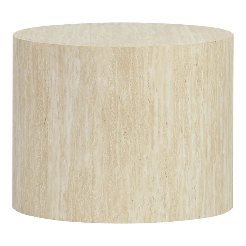 Βοηθητικά τραπεζάκια 2τεμ Zonar  pakoworld MDF σε όψη τραβερτίνας