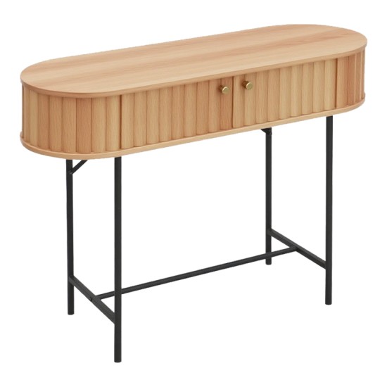 Κονσόλα Zakro pakoworld MDF-μέταλλο σε oak απόχρωση 80x30x70εκ