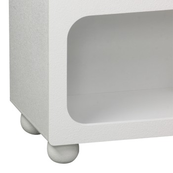 Μπουφές Emersi pakoworld με ράφια mdf σε λευκή απόχρωση 164x34x76εκ