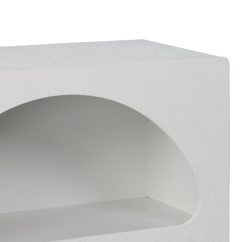 Βιβλιοθήκη-ραφιέρα Emersi pakoworld mdf σε λευκή απόχρωση 70x35x100εκ