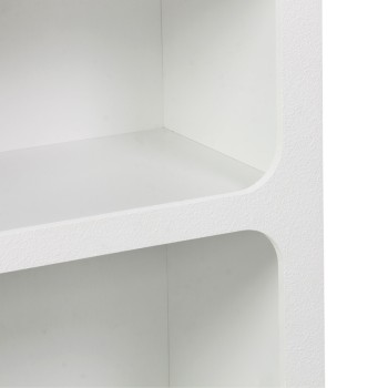 Βιβλιοθήκη-ραφιέρα Emersi pakoworld mdf σε λευκή απόχρωση 70x35x100εκ