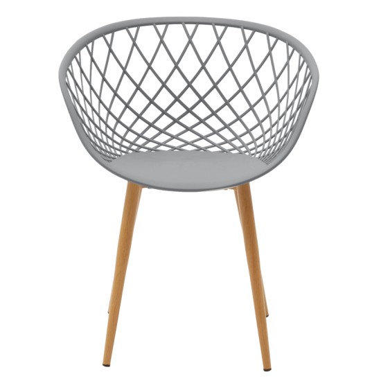 Πολυθρόνα Ezra pakoworld γκρι pp-πόδι φυσικό μέταλλο 62x42x82εκ Πολυθρόνα Ezra pakoworld γκρι pp-πόδι φυσικό μέταλλο 62x42x82εκ