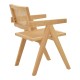 Πολυθρόνα Kalen pakoworld φυσικό rubberwood 52x59x79εκ Πολυθρόνα Kalen pakoworld φυσικό rubberwood 52x59x79εκ