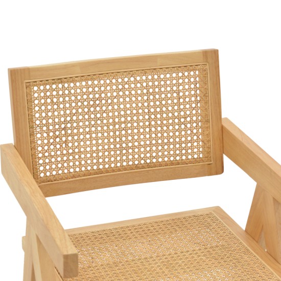 Πολυθρόνα Kalen pakoworld φυσικό rubberwood 52x59x79εκ Πολυθρόνα Kalen pakoworld φυσικό rubberwood 52x59x79εκ