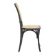 Καρέκλα στοιβαζόμενη Zozele pakoworld φυσικό rattan pe-μαύρο toon wood 45x51x88εκ Καρέκλα Zozele pakoworld φυσικό rattan pe-μαύρο toon wood 45x51x88εκ