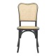 Καρέκλα στοιβαζόμενη Zozele pakoworld φυσικό rattan pe-μαύρο toon wood 45x51x88εκ Καρέκλα Zozele pakoworld φυσικό rattan pe-μαύρο toon wood 45x51x88εκ