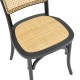 Καρέκλα στοιβαζόμενη Zozele pakoworld φυσικό rattan pe-μαύρο toon wood 45x51x88εκ Καρέκλα Zozele pakoworld φυσικό rattan pe-μαύρο toon wood 45x51x88εκ