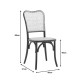 Καρέκλα στοιβαζόμενη Zozele pakoworld φυσικό rattan pe-μαύρο toon wood 45x51x88εκ Καρέκλα Zozele pakoworld φυσικό rattan pe-μαύρο toon wood 45x51x88εκ