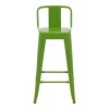 Σκαμπό μπαρ με πλάτη Utopia pakoworld μέταλλο σε πράσινη απόχρωση 42x42x97εκ