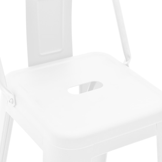 Σκαμπό μπαρ με πλάτη Utopia pakoworld μέταλλο σε λευκή ματ απόχρωση 42x42x97εκ Σκαμπό μπαρ με πλάτη Utopia pakoworld μέταλλο σε λευκή ματ απόχρωση 42x42x97εκ