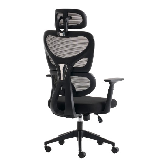 Καρέκλα γραφείου διευθυντή Cadrey pakoworld mesh μαύρο 67x64x120-128εκ Καρέκλα γραφείου διευθυντή Cadrey pakoworld mesh μαύρο 67x64x120-128εκ