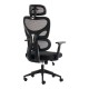Καρέκλα γραφείου διευθυντή Cadrey pakoworld mesh μαύρο 67x64x120-128εκ Καρέκλα γραφείου διευθυντή Cadrey pakoworld mesh μαύρο 67x64x120-128εκ