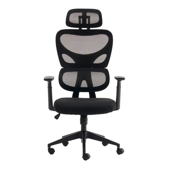 Καρέκλα γραφείου διευθυντή Cadrey pakoworld mesh μαύρο 67x64x120-128εκ Καρέκλα γραφείου διευθυντή Cadrey pakoworld mesh μαύρο 67x64x120-128εκ