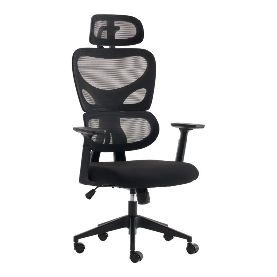 Καρέκλα γραφείου διευθυντή Cadrey pakoworld mesh μαύρο 67x64x120-128εκ Καρέκλα γραφείου διευθυντή Cadrey pakoworld mesh μαύρο 67x64x120-128εκ