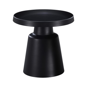 Βοηθητικό τραπέζι Ginoze pakoworld μέταλλο σε μαύρη απόχρωση Φ50x50.5εκ