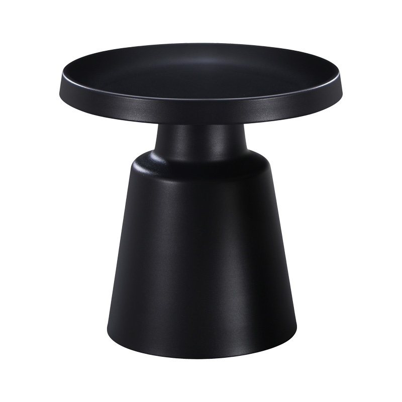 Βοηθητικό τραπέζι Ginoze pakoworld μέταλλο σε μαύρη απόχρωση Φ50x48.5εκ