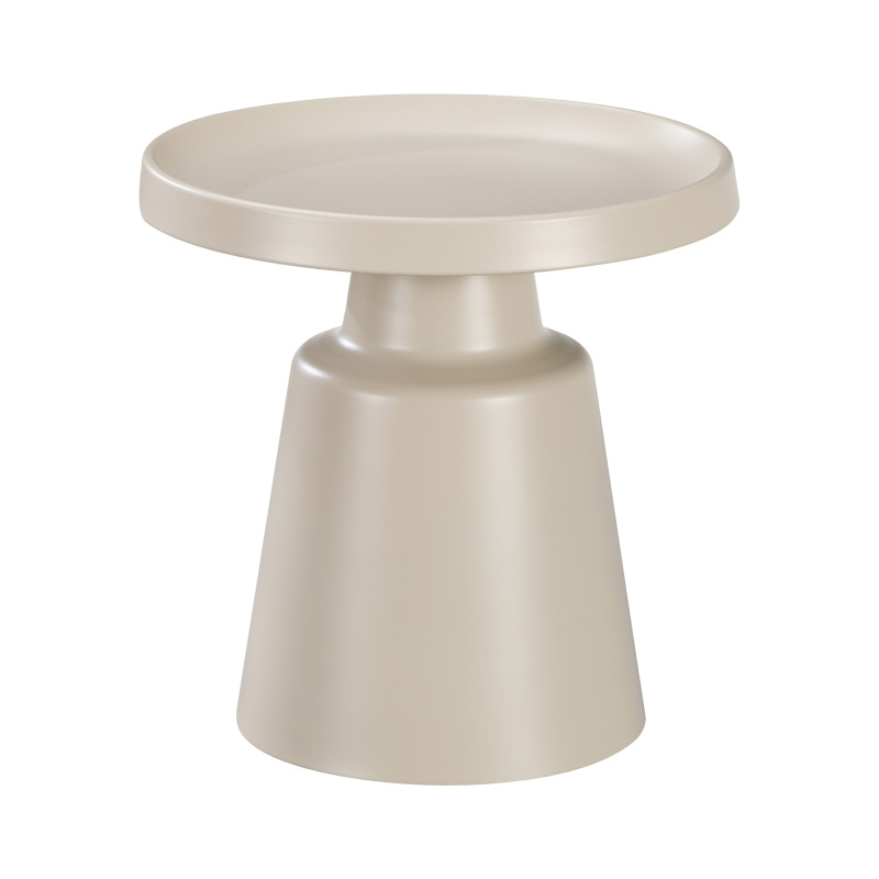 Βοηθητικό τραπέζι Ginoze pakoworld μέταλλο σε cappuccino απόχρωση Φ50x48.5εκ