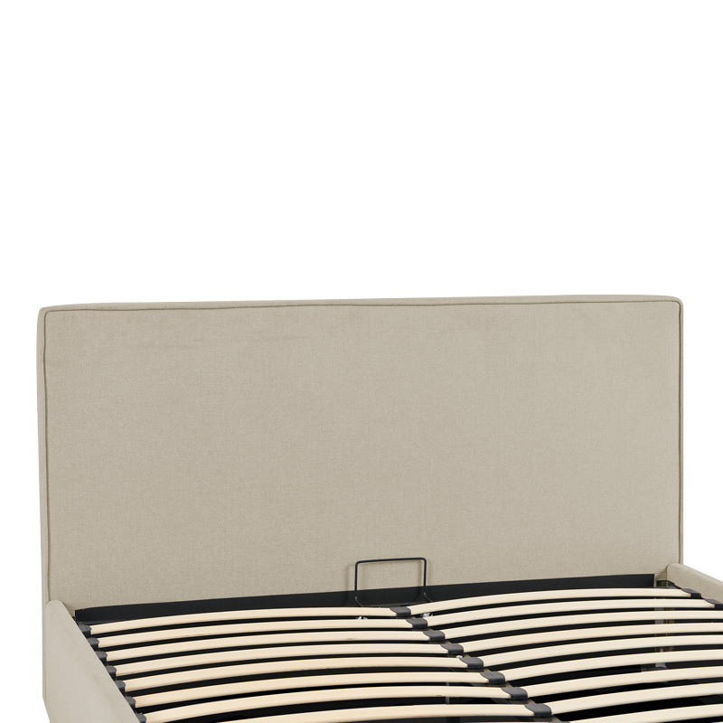 Κρεβάτι διπλό Bedka pakoworld ύφασμα γκρι 160x200εκ