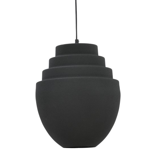 Φωτιστικό οροφής Kelsy Inart E27 μαύρο μέταλλο Φ30x122εκ Φωτιστικό οροφής Kelsy Inart E27 μαύρο μέταλλο Φ30x122εκ