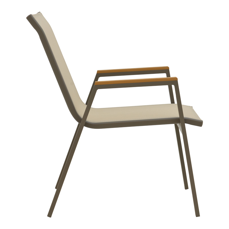 Τραπεζαρία Lafla-Azelie pakoworld σετ 7τεμ σαμπανιζέ αλουμίνιο και plywood σε φυσική απόχρωση 160-240x100x75εκ