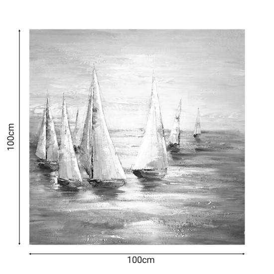 Πίνακας σε καμβά Sailer I Inart 100x3x100εκ Πίνακας σε καμβά Sailer I Inart 100x3x100εκ