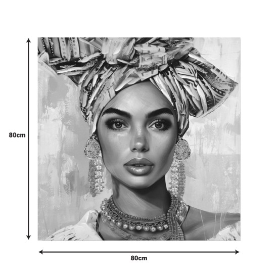 Πίνακας σε καμβά Turban Ι 3D Inart 80x3x80εκ Πίνακας σε καμβά Turban Ι Inart 80x3x80εκ