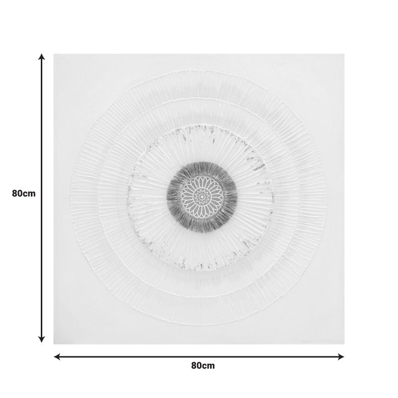 Πίνακας σε καμβά Circled Inart 80x3x80εκ