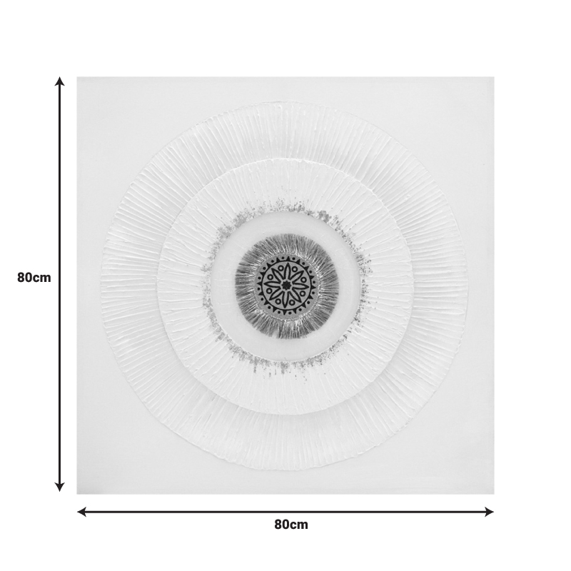 Πίνακας σε καμβά Circled I Inart 80x3x80εκ