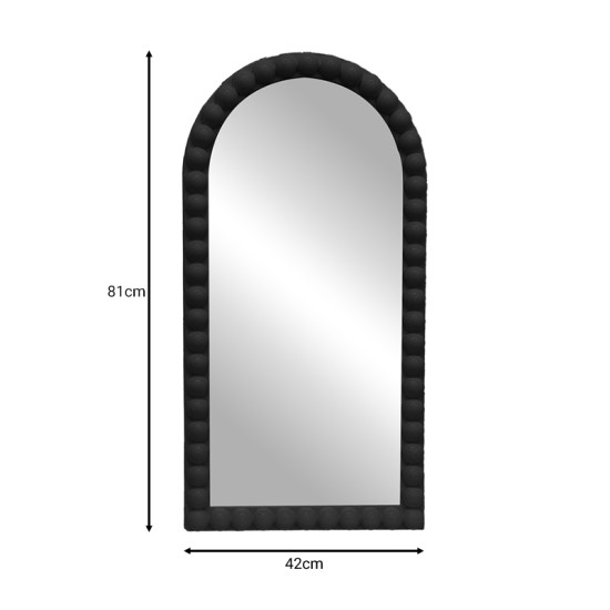 Καθρέπτης Pavloval Inart μαύρο pp 42x81x3.5εκ Καθρέπτης Pavloval Inart μαύρο pp 42x81x3.5εκ