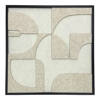 Πίνακας με πλαίσιο Jeire pakoworld λευκό 62x2.5x62εκ